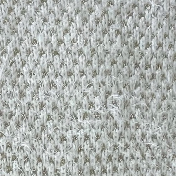 GIBSON Latimer Fuzzy Long Sleeve Sweater White Gold Size Medium - Picture 6 of 10